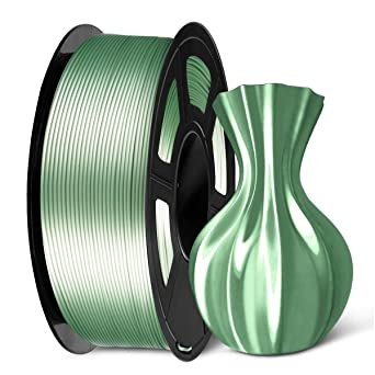 SUNLU PLA Silk Bronze Filament 1.75mm 3D Printer Filament, 1KG 2.2 LBS Spool 3D Printing Material, Shiny Metallic PLA Silk Filament