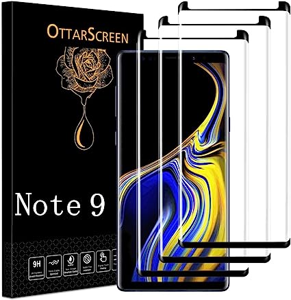 OttarScreen Galaxy Note 9 Screen Protector, 3 Pack Tempered Glass Screen Protector【3 Pack 】 Easy Installation [ 3D Glass ] 9H Hardness Tempered Glass Screen Protector for Samsung Galaxy Note 9