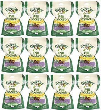 Greenies Low Allergen Dog Pill Pockets Duck & Pea Tablets 1.95 lb (12x2.6ozbag)