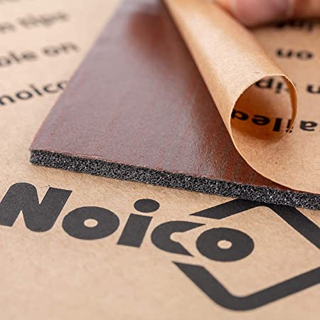 Noico RED 150 mil (4mm) 36 sqft (3.4 sqm) Noico Liner Car Heat and Sound Insulation,Heat and Cool Liner, Self-Adhesive Closed Cell Deadening Material (PE Foam)