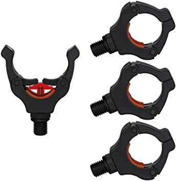 OKVGO 4pcs Carp Fishing Rod Butt Rests Gripper with Magic Magnet Clips for Pod and Bank Stick Holder