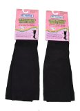2 Pairs Dr Motion Compression Knee-Hi Womens Socks Black Size 9-11