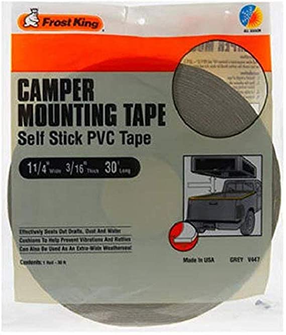 Frost King V447H Camper Mounting Tape 1-1/4-Inch by 3/16-Inch by 30-Feet, Grey