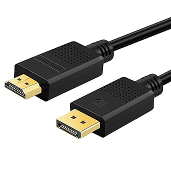 SHULIANCABLE 4K DisplayPort to HDMI Cable, DP to HDMI Cord Male to Male for PC, Desktop to Monitor, Projector, TV (3 Feet)