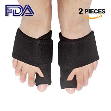 Bunion Corrector Big Toe - Bunion Splints Pain Relief - Hallux Valgus Treatment Kit Protector - Bunions Pads Toe Spacer for Women & Men (Black)