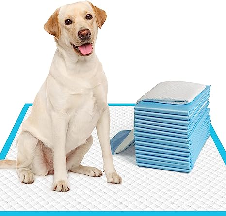 Bulldogology Pee and Potty Training Pads XL (Xtra Large Size) Trial Pack 10 Pieces Pads Suitable for Puppies & All Large Dogs Leek Proof (Sheet Size 90 * 60 CM) Blue Color Pads