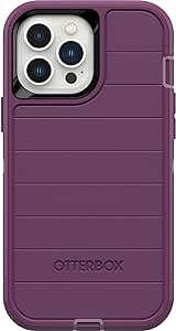 OtterBox Defender Series Screenless Edition Case for iPhone 13 Pro Max & iPhone 12 Pro Max (Only) - Case Only - Microbial Defense Protection - Non-Retail Packaging - Happy Purple