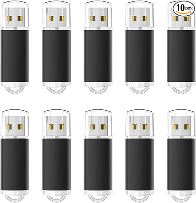 10Pack 8GB 8G USB Flash Drive USB 2.0 Memory Stick Bulk Thumb Drive Pen Drive Black