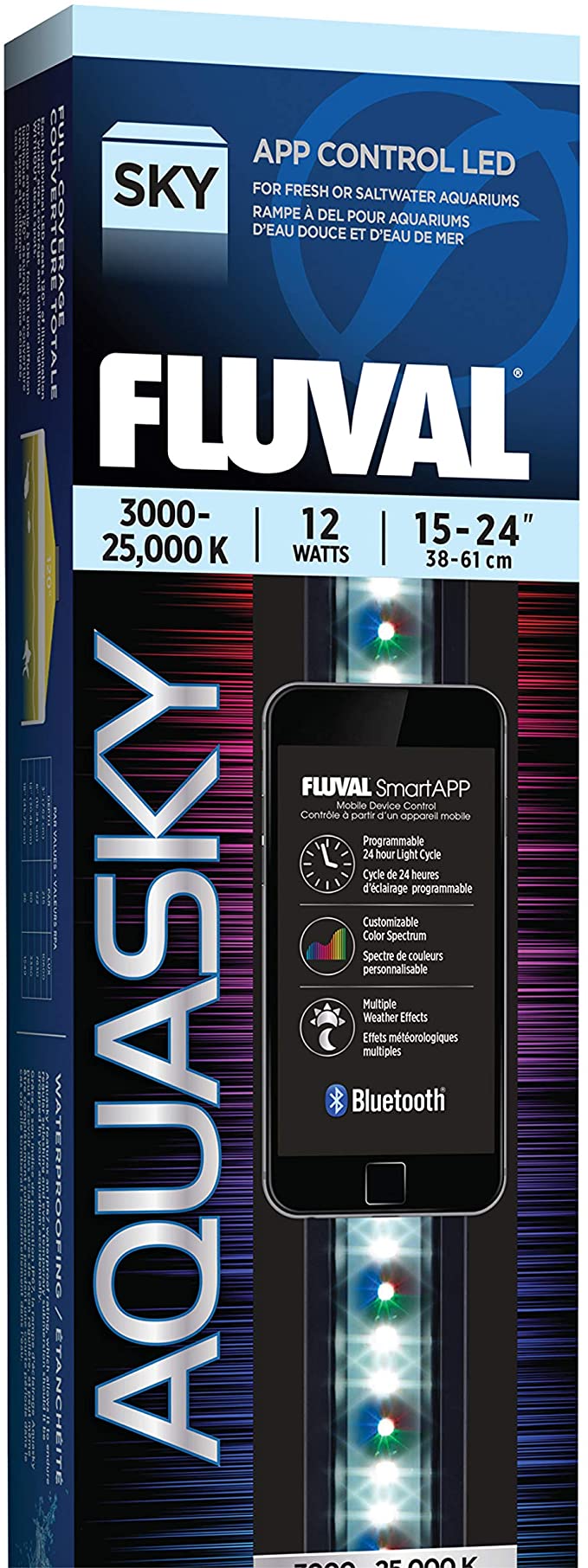 Fluval AQUASKY 2.0 LED Aquarium Light 15-24"