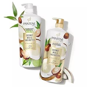 Pantene Pro-V Nourishing Shampoo & Conditioner, Coconut Milk & Shea Butter (38.2 fl. oz.)