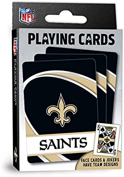 MasterPieces NFL New Orleans Saints Playing Cards,Black,4" X 0.75" X 2.625"