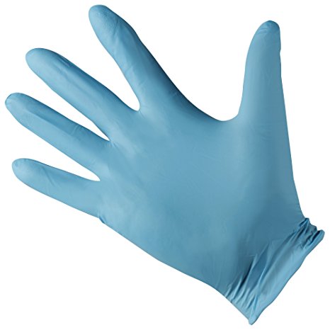 Kleenguard G10 Blue Nitrile Gloves (57373), Large, Powder-Free, 6 Mil, Ambidextrous, Thin Mil, Sold by the Box of 100.