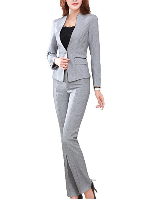 MFrannie Women's Elegant Layer Business OL Coat And Pants Slimming Suit Set