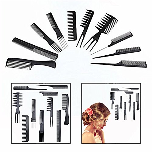 OFKP® Professional Salon Hair Styling Hairdressing Stylists Barbers Combs 10 Piece Set