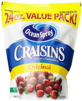 Ocean Spray Craisins Dried Cranberries, 24 Ounce