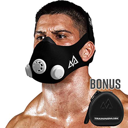 Training Mask 2.0 [Original Black] Elevation, Fitness Mask, Workout Mask, Running Mask, Breathing Mask, Resistance Mask, Elevation Mask, Cardio Mask, Endurance Mask for Fitness