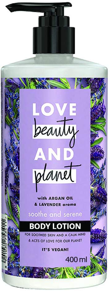 Love Beauty & Planet Argan Oil and Lavender Aroma Soothe and Serene Body Lotion, 400 ml