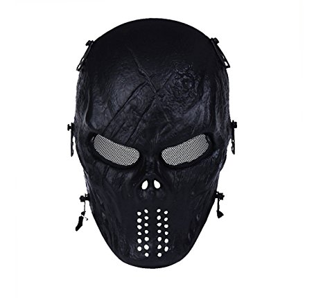 outdoormaster full face airsoft mask with metal mesh eye protection(Airsoft Gun)
