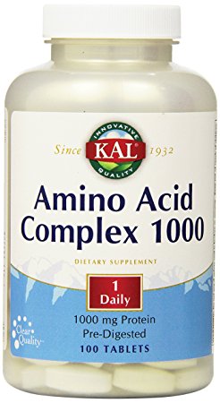 KAL Amino Acid Complex Tablets, 1000 mg, 100 Count