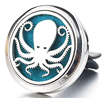 Aromabug (Octopus) 30mm Car Aromatherapy Essential Oil Diffuser 3 oils and 7 pads.