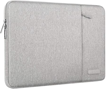 MOSISO Laptop Sleeve Bag Compatible with MacBook Pro 16 inch A2141, Compatible with MacBook Pro Retina A1398 2012-2015, 15-15.6 inch Notebook, Polyester Vertical Case with Pocket, Gray