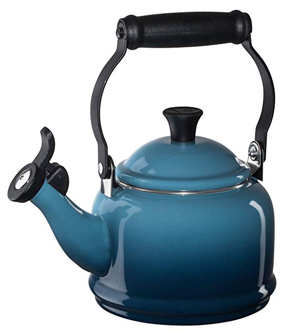 Le Creuset Enamel-on-Steel Demi 1-1/4-Quart Teakettle, Marine