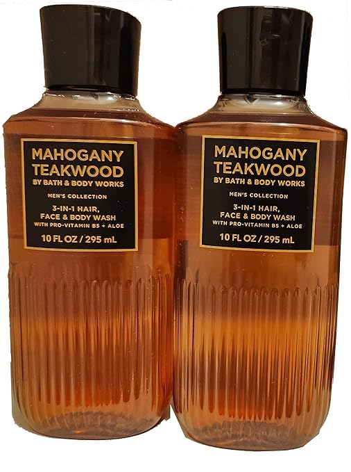 Bath and Body Works, Signature Collection Teakwood 2-in-1 Hair   Body Wash (2 Pack)