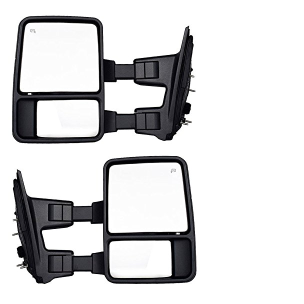 DEDC Ford Towing Mirrors F250 Ford Tow Mirrors F350 F450 Pair For 1999-2007 Side Mirror Power Heated With Signal Light (Upgrade to 08 Superduty Retrofit) 1999 2000 2001 2002 2003 2004 2005 2006 2007