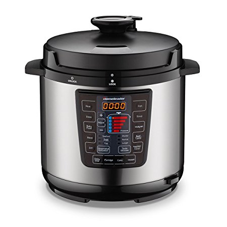 Homeleader 16-in-1 Multi-Use Programmable Pressure Cooker, Digital Electric Pressure Cooker, 6Qt Stainless Steel