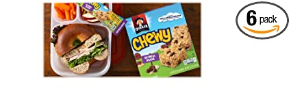 Quaker Chewy Granola Bars, Oatmeal Raisin, 90 Calories, Low Fat,.84 oz 8 count (Pack of 6) (Packaging may vary)