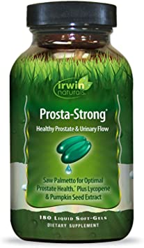 Irwin Naturals Prosta-Strong - Prostate Health Support with Saw Palmetto, Lycopene, Pumpkin Seed & More - 180 Liquid Softgels