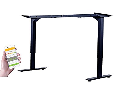 ApexDesk Flex Pro Series 66" Standing Desk Base with Bluetooth Function (Memory Controller, Black Base Only)