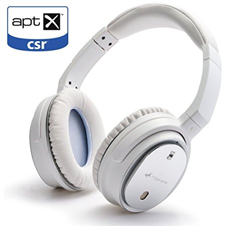 TSdrena Wireless Bluetooth 4.1 Headphones with Active Noise Cancelling Headphones Built in Microphone (White) AUD-BSHDP02WA