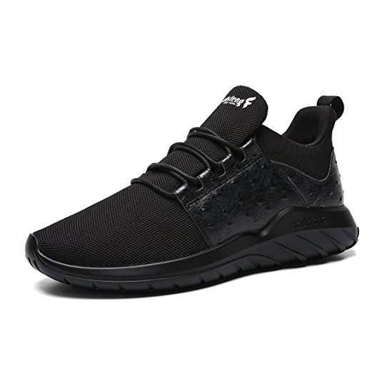 Soulsfeng Running Shoes Men Women Sneakers Fashion Lightweight Breathable Mesh Gym Training Shoes, Traveling Sport Shoes. Black