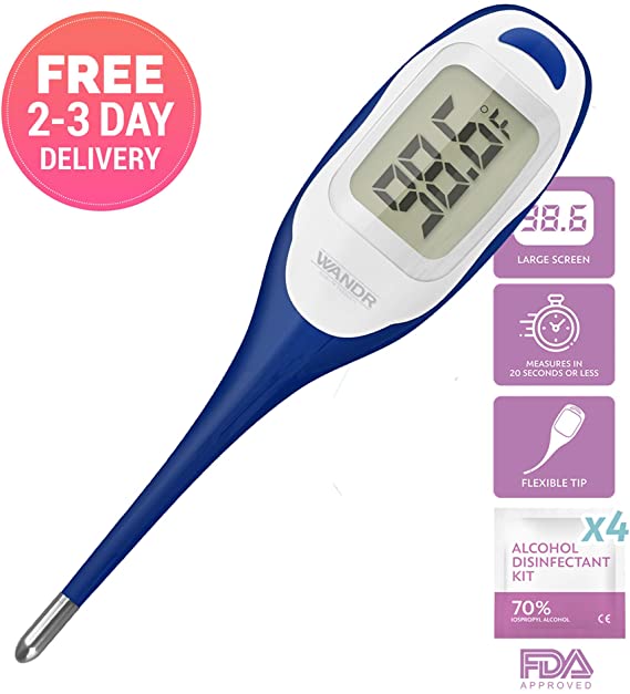 Oral Fever Thermometer for Adult & Baby | Includes 2-3 Day Delivery | Rapid Results in 20 Secs or Less