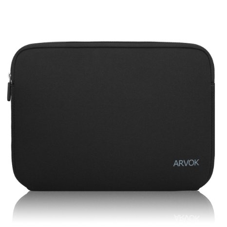 Arvok 11 11.6 Inch Water-resistant Neoprene Laptop Sleeve/Notebook Computer Pocket Case/Tablet Briefcase Carrying Bag/Pouch Skin Cover For Acer/Asus/Dell/Fujitsu/Lenovo/HP/Samsung/Sony/Toshiba(Black)