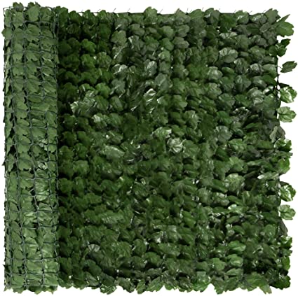 Best Choice Products Outdoor Garden 94x39-inch Artificial Faux Ivy Hedge Leaf and Vine Privacy Fence Wall Screen - Green