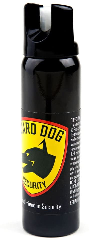 Guard Dog Security Glow in The Dark 4 oz Pepper Spray with UV dye - Police Strength – 25 Bursts