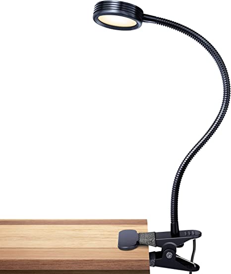 Vont Clip On Light, Aluminum Reading Lamp, Cool & Warm LED Light for Reading in Bed or Deep Focus, Dimmable Adjustable Gooseneck, Sleek & Lightweight Design, Eye-Friendly Clamp Light, Reading Light