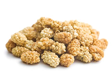 Anna and Sarah Natural, Unsulfured, Sun Dried White Mulberries in Resealable Bag, 2 Lbs