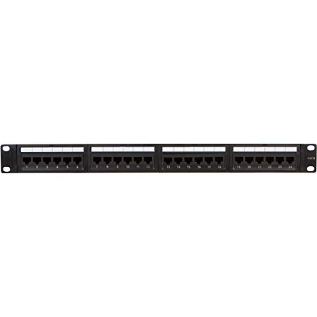 Buyer's Point 24 Port Cat6 RJ45 Patch Panel Rackmount or Wallmount with Punch Down Tool and Cable Management System (1, 24 Port), Server, Compatible with Cat 3/4/5/5e/6
