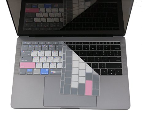 Premium MAC OS Shortcuts Keyboard Cover for NEWEST MacBook Pro 13 Inch A1708(No Touch Bar, Release 2016/2017) and Macbook 12 Inch A1534