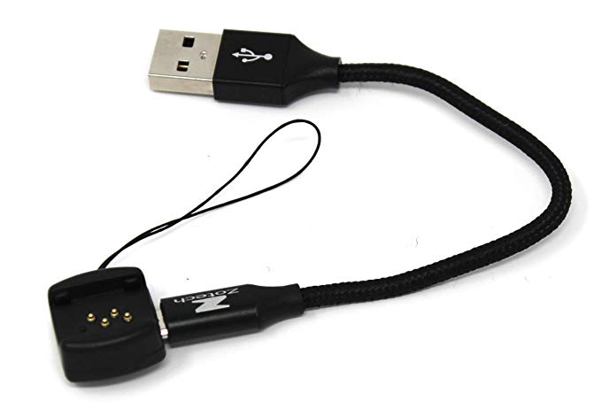 Zotech Replacement Charge Clip for Jaybird X3 / X4 with 6 inch Braided Micro USB Cable (Black)