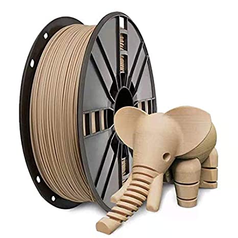 NOVAMAKER Light Wood Filament 1.75mm, PLA Wood 3D Printer Filament with Cleaning Filament, 1kg Spool(2.2lbs), Dimensional Accuracy  /- 0.03mm, Fit Most FDM Printer