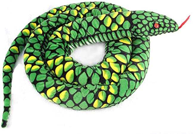 Lazada Plush Toy Snake Stuffed Animal Giant Boa Anaconda Plush Lifelike Toys for Kids Green 67 Inches
