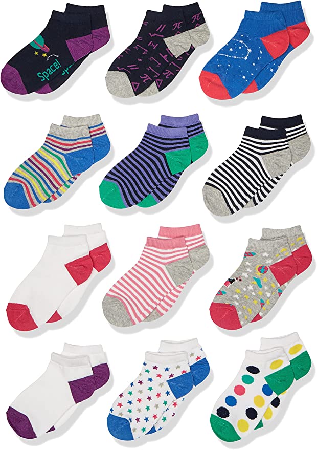 Spotted Zebra Girls' Cotton Ankle Socks