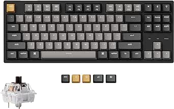 Keychron C1 Pro QMK/VIA Custom Wired Mechanical Keyboard, TKL Layout 87-Keys Programmable PBT Keycaps RGB Backlight K Pro Brown Switch for Mac Windows Linux