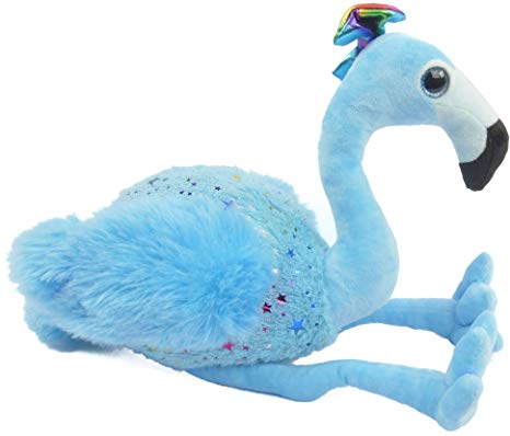 Linzy Plush 11" Girly Flamingo, Blue