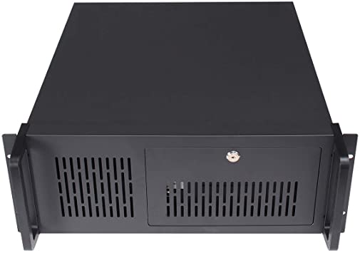 CiT 4U Rackmount Server Chassis, 500mm Deep, ATX, Micro ATX, Mini-ITX, 8 x 3.5" HDDs, 1 x 120mm Black Fan Included, A Budget Friendly Rackmount That Delivers An Exceptionally Powerful System | Black