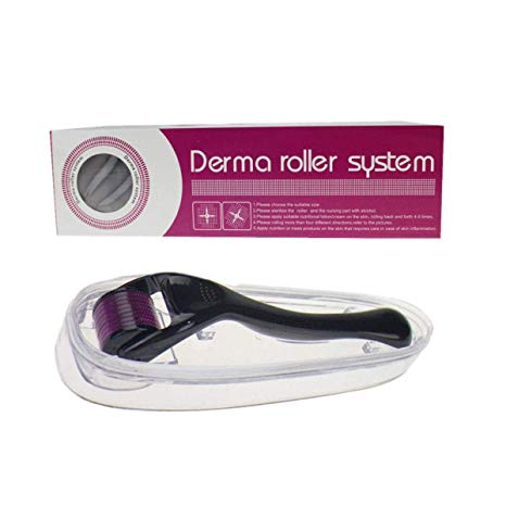 DRS Mahasale Derma Roller 0.5 Mm With 540 Titanium Needles Golden Color For Anti Aging Scar Removal Treatments Facial Kit